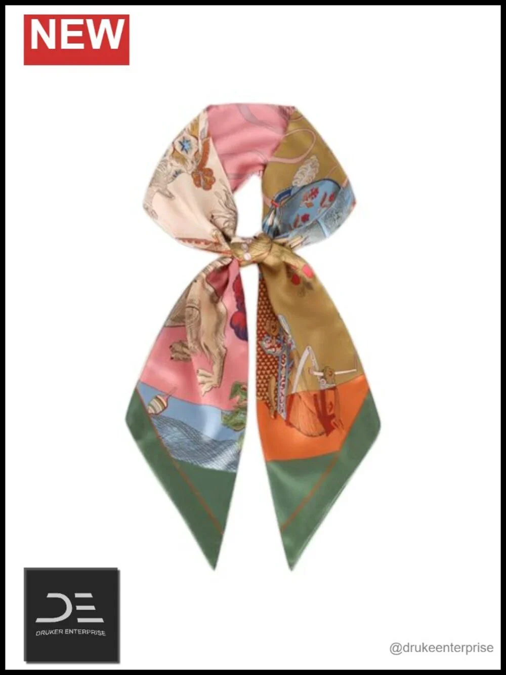 Satin Scarf 7x59 inches Silk Feel Head Wrap Hair Band Fashion Accessory